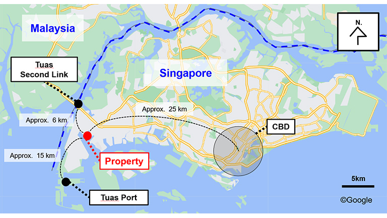 Location of the Property on the map of Singapore